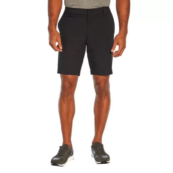 Banana Republic Comfort Flat Front Shorts Mens 34 Black Stretch NEW - Picture 1 of 11